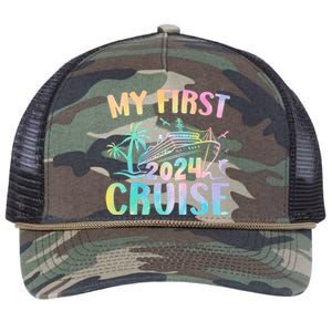 My First Cruise 2024 Vacation Cruise Ship Retro Rope Trucker Hat Cap