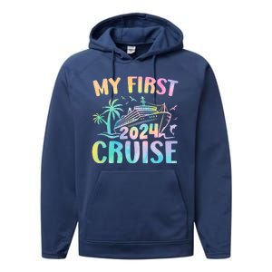 My First Cruise 2024 Vacation Cruise Ship Performance Fleece Hoodie