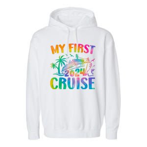 My First Cruise 2024 Vacation Cruise Ship Garment-Dyed Fleece Hoodie