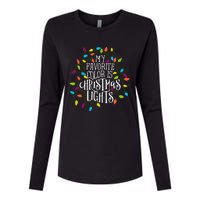 My Favorite Color Is Christmas Lights Womens Cotton Relaxed Long Sleeve T-Shirt