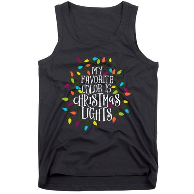 My Favorite Color Is Christmas Lights Tank Top