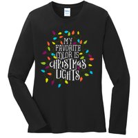 My Favorite Color Is Christmas Lights Ladies Long Sleeve Shirt