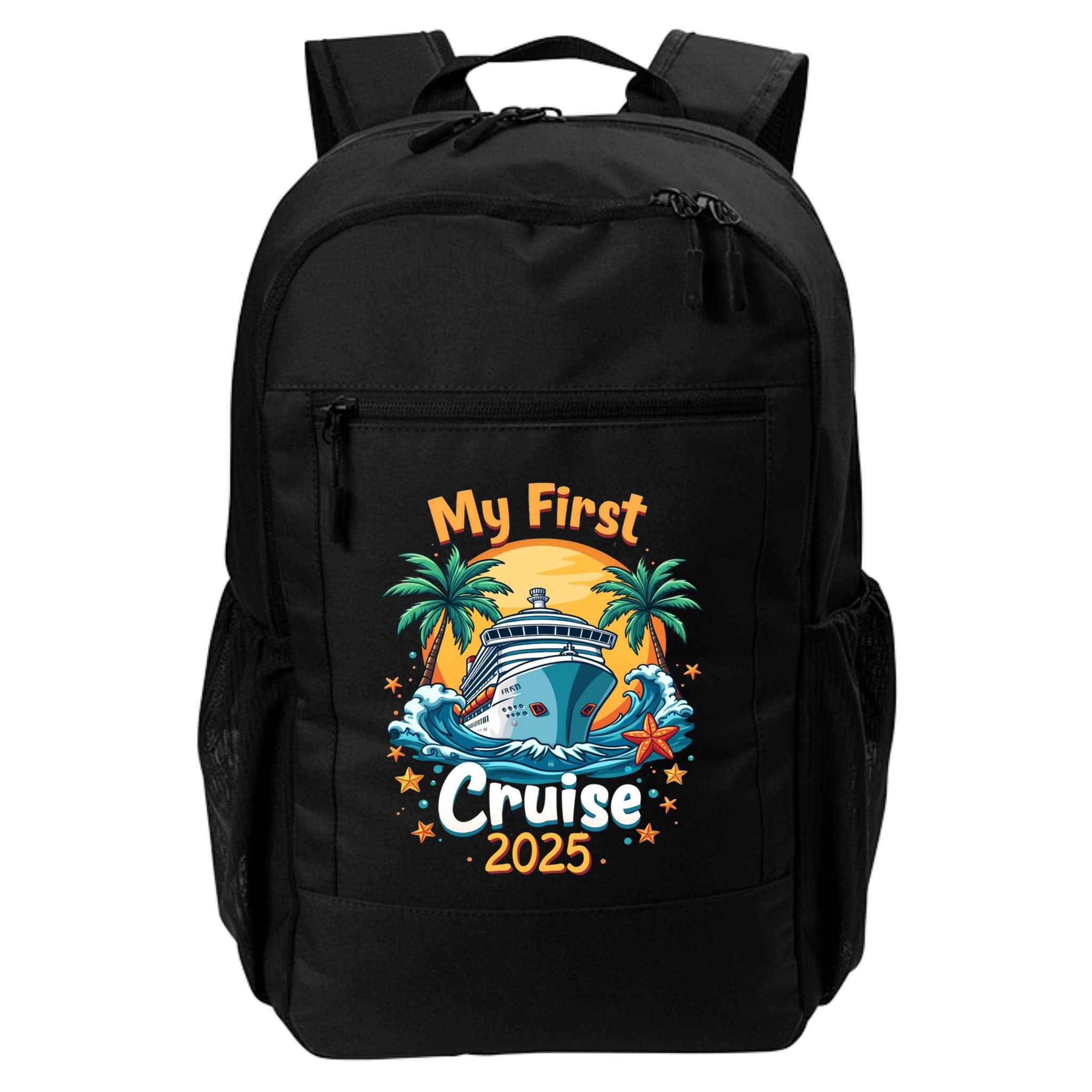My First Cruise 2025 Family Vacation Group Cruising Funny Gift Backpack