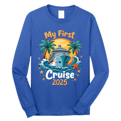 My First Cruise 2025 Family Vacation Group Cruising Funny Gift Long Sleeve Shirt