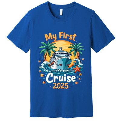 My First Cruise 2025 Family Vacation Group Cruising Funny Gift Premium T-Shirt