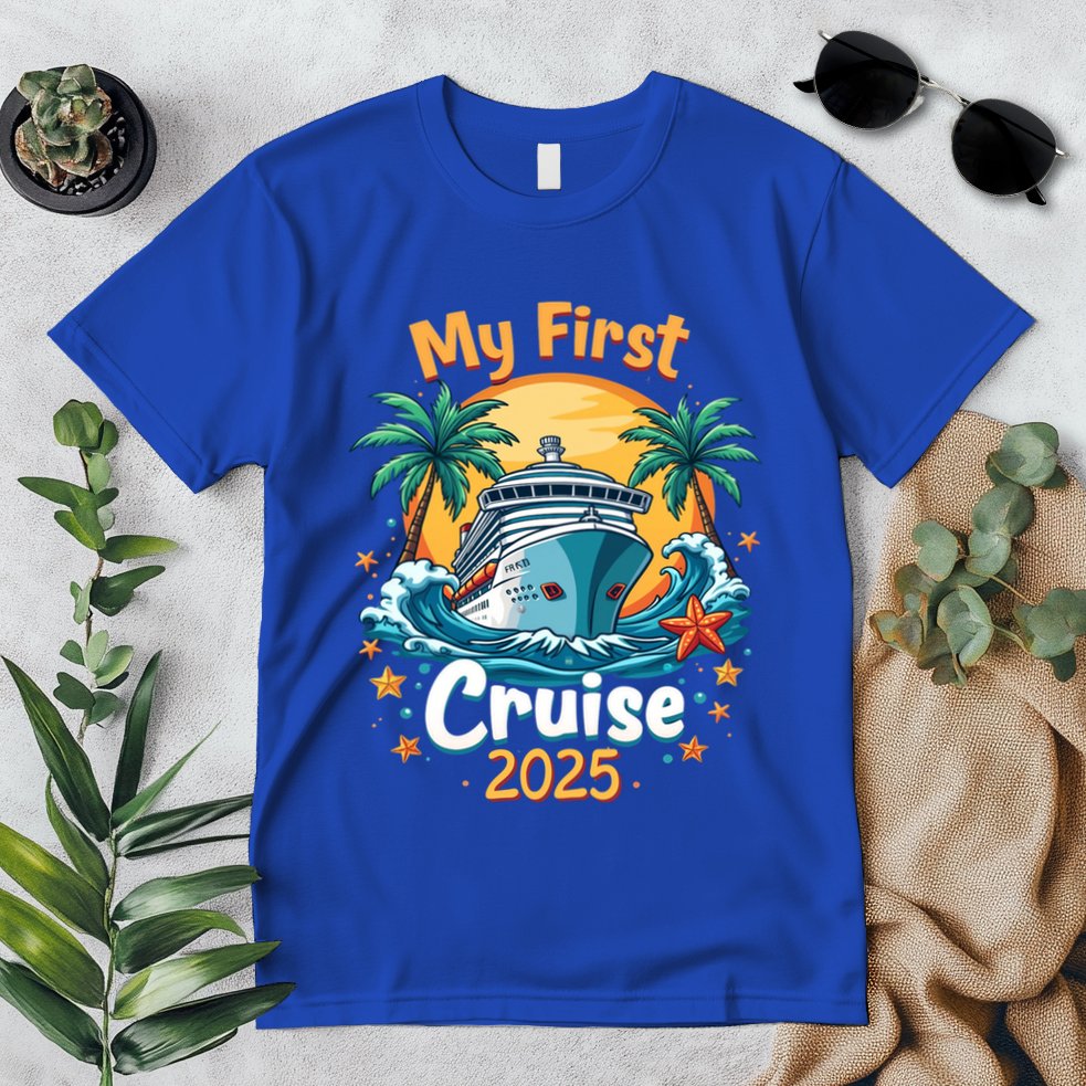 My First Cruise 2025 Family Vacation Group Cruising Funny Gift Premium T-Shirt