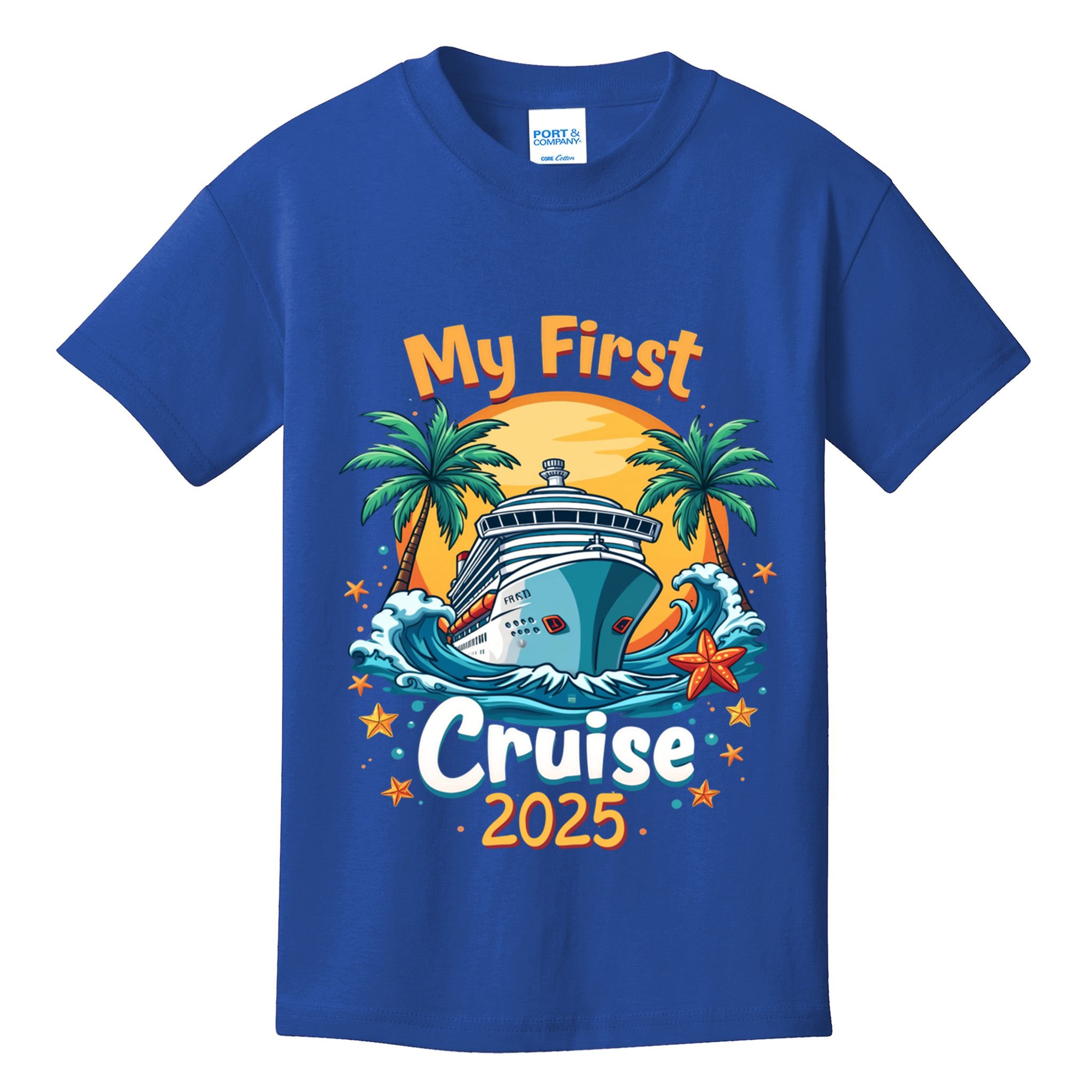 My First Cruise 2025 Family Vacation Group Cruising Funny Gift Kids T-Shirt
