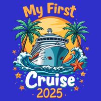 My First Cruise 2025 Family Vacation Group Cruising Funny Gift Kids T-Shirt
