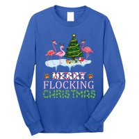 Merry Flocking Christmas With Xmas Tree Lights And Bells Gift Long Sleeve Shirt