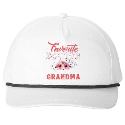 My Favorite Doctor Calls Me Grandma Floral Mothers Day Snapback Five-Panel Rope Hat