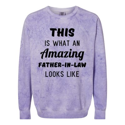 Mens Funny Dad Fathers Day Gift From Daughter Son In Law Colorblast Crewneck Sweatshirt