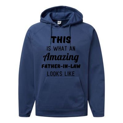 Mens Funny Dad Fathers Day Gift From Daughter Son In Law Performance Fleece Hoodie