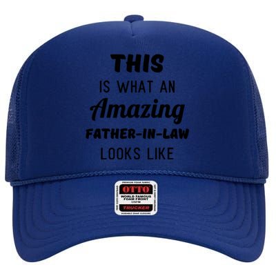 Mens Funny Dad Fathers Day Gift From Daughter Son In Law High Crown Mesh Back Trucker Hat