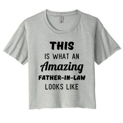 Mens Funny Dad Fathers Day Gift From Daughter Son In Law Women's Crop Top Tee