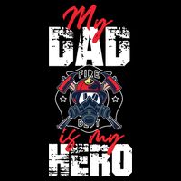 My Firefighter Dad Is My Hero Daughter Son 16 in Basic Backpack