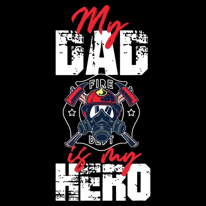 My Firefighter Dad Is My Hero Daughter Son 16 in Basic Backpack