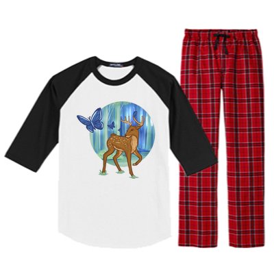 Magic Forest Deer Raglan Sleeve Pajama Set