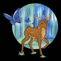 Magic Forest Deer Sustainable Beanie