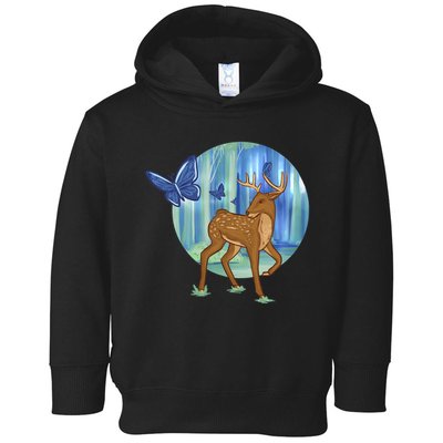 Magic Forest Deer Toddler Hoodie