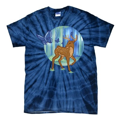 Magic Forest Deer Tie-Dye T-Shirt