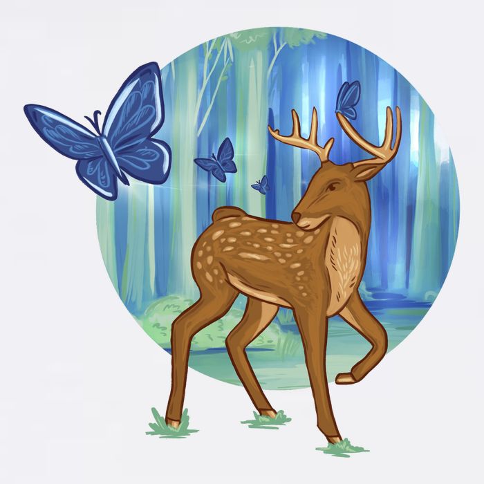 Magic Forest Deer Cool Comfort Performance Bucket Hat