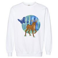 Magic Forest Deer Garment-Dyed Sweatshirt
