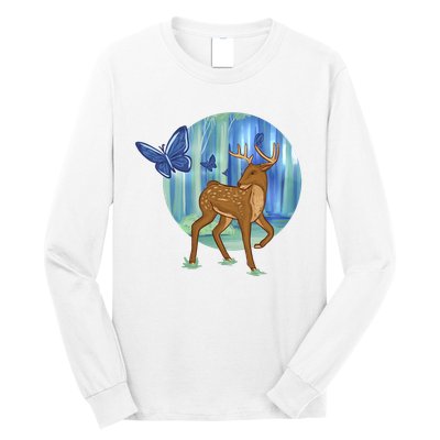 Magic Forest Deer Long Sleeve Shirt