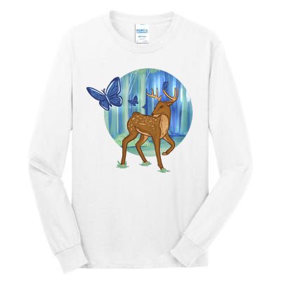 Magic Forest Deer Tall Long Sleeve T-Shirt