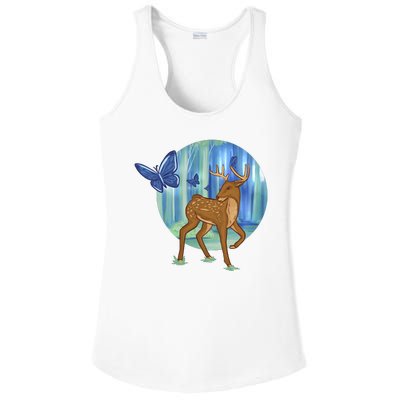 Magic Forest Deer Ladies PosiCharge Competitor Racerback Tank