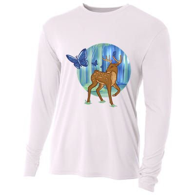 Magic Forest Deer Cooling Performance Long Sleeve Crew