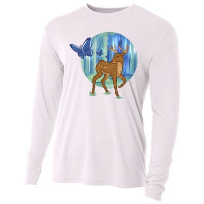 Magic Forest Deer Cooling Performance Long Sleeve Crew