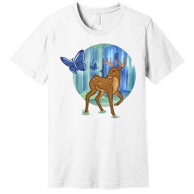 Magic Forest Deer Premium T-Shirt