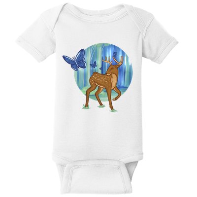 Magic Forest Deer Baby Bodysuit