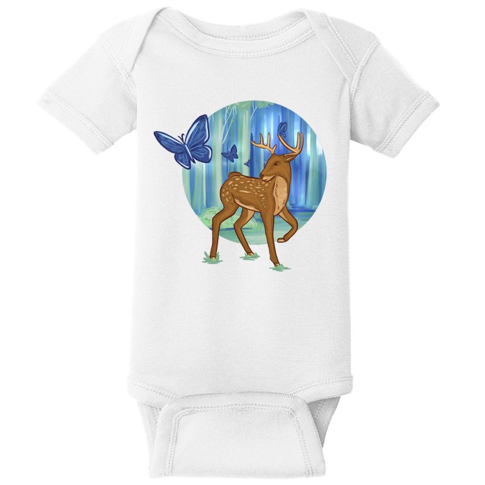 Magic Forest Deer Baby Bodysuit