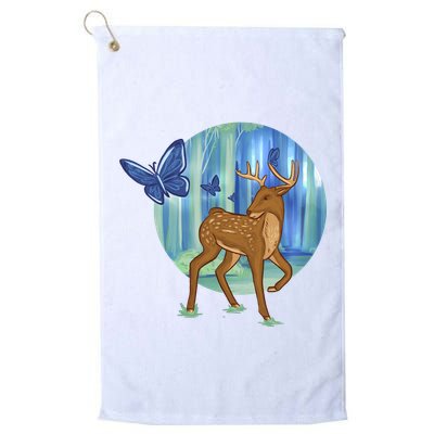 Magic Forest Deer Golf Towel