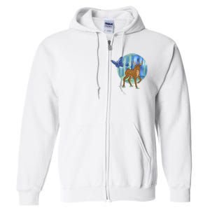 Magic Forest Deer Full Zip Hoodie