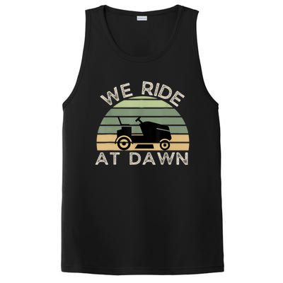 Mens Father's Day We Ride At Dawn Men's Lawnmower PosiCharge Competitor Tank