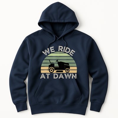 Mens Father's Day We Ride At Dawn Men's Lawnmower Hoodie