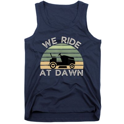 Mens Father's Day We Ride At Dawn Men's Lawnmower Tank Top