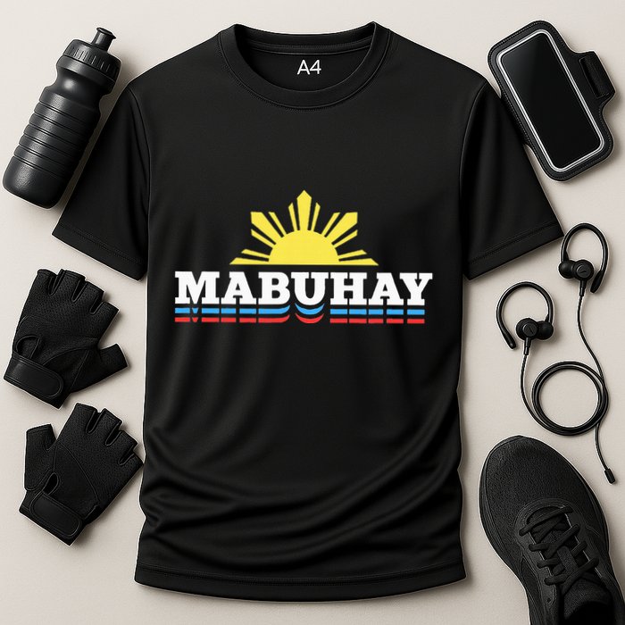 Mabuhay Filipino Design For Proud Pinoys Cooling Performance Crew T-Shirt