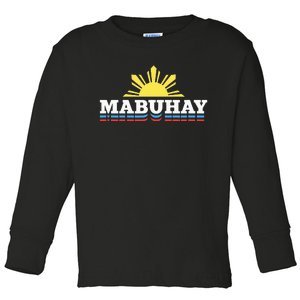 Mabuhay Filipino Design For Proud Pinoys Toddler Long Sleeve Shirt