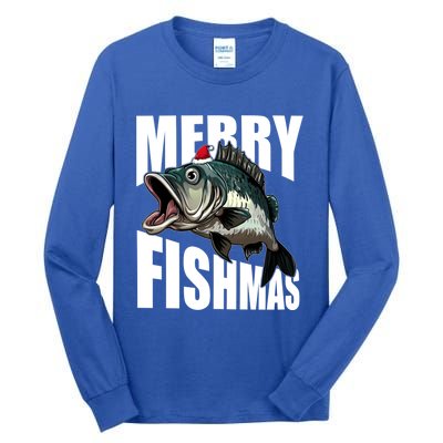 Merry Fishmas Delight: Reel In The Festive Fun! Great Gift Tall Long Sleeve T-Shirt