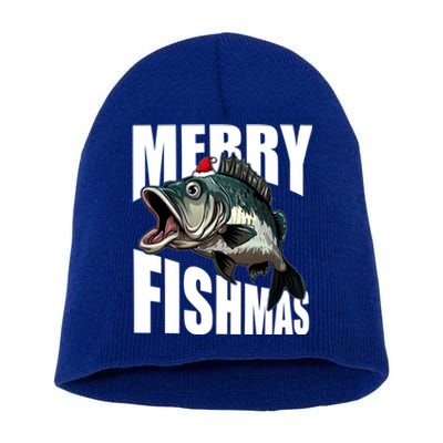 Merry Fishmas Delight: Reel In The Festive Fun! Great Gift Short Acrylic Beanie