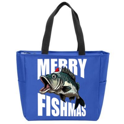 Merry Fishmas Delight: Reel In The Festive Fun! Great Gift Zip Tote Bag