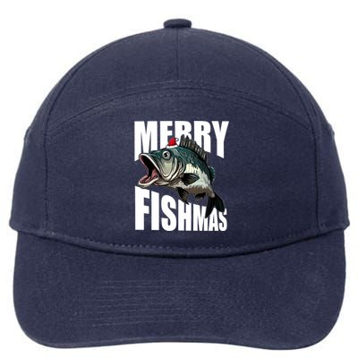 Merry Fishmas Delight: Reel In The Festive Fun! Great Gift 7-Panel Snapback Hat