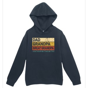 Men Fathers Day Gift From Grandkids Dad Grandpa Great Grandpa Urban Pullover Hoodie