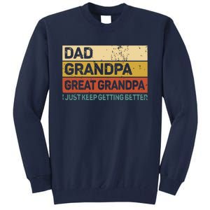 Men Fathers Day Gift From Grandkids Dad Grandpa Great Grandpa Tall Sweatshirt