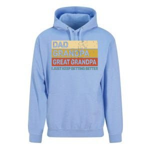 Men Fathers Day Gift From Grandkids Dad Grandpa Great Grandpa Unisex Surf Hoodie