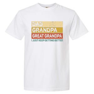 Men Fathers Day Gift From Grandkids Dad Grandpa Great Grandpa Garment-Dyed Heavyweight T-Shirt