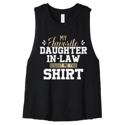 My Favorite Daughter In Law Bought Me This Women's Racerback Cropped Tank